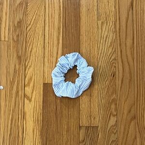 Striped Blue Hair Scrunchie for Kids